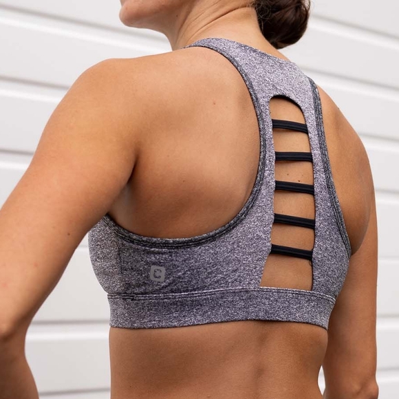 The Chestee Gray Racerback Sports Bra - Picture 6 of 6